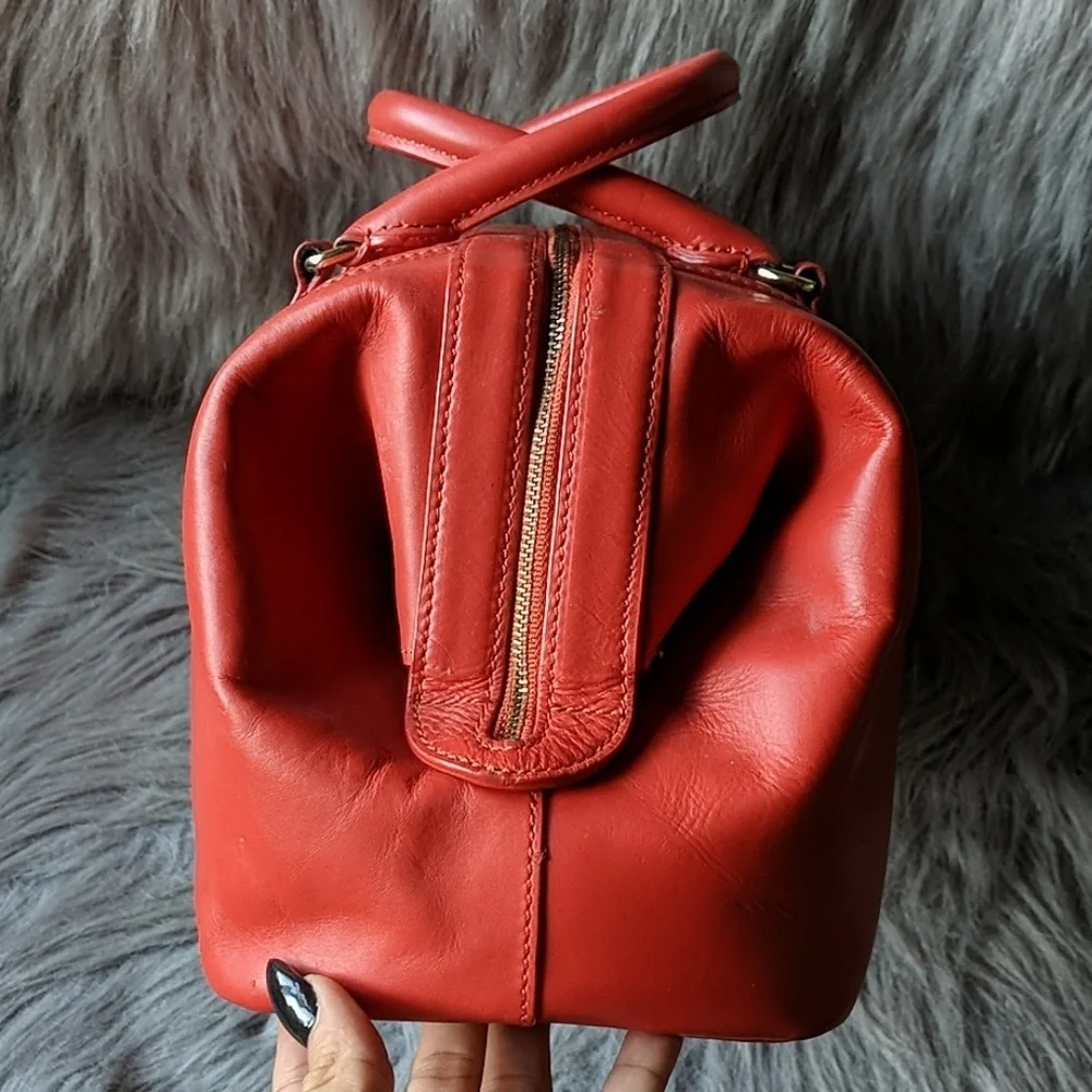 Talbots Red Leather Satchel
